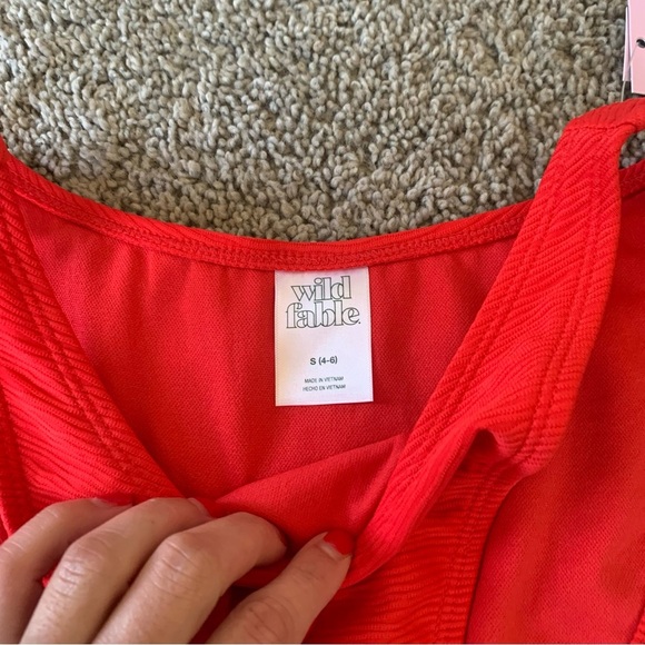 NWT Wild Fabel Red Cheeky Bikini Bottoms Size Small 4-6 - Picture 3 of 5